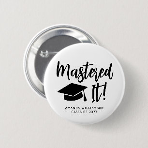 Chapa Redonda De 5 Cm Máster personalizado de graduación