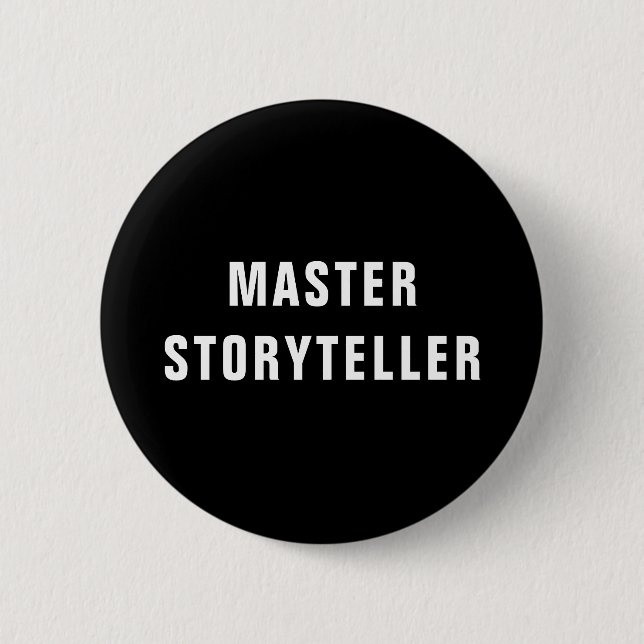 Chapa Redonda De 5 Cm Master Storyteller - Gamemaster - Writer (Anverso)