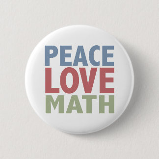 Chapa Redonda De 5 Cm Matemáticas del amor de la paz
