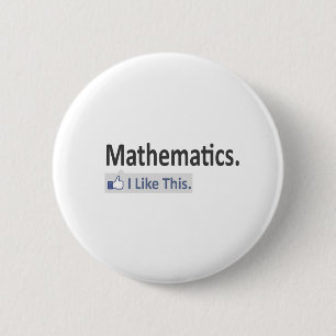 Chapa Redonda De 5 Cm Matemáticas... Me Gusta Esto