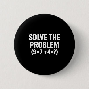 Chapa Redonda De 5 Cm Matemáticas Resuelve El Problema (9x7+4=_) Diverti