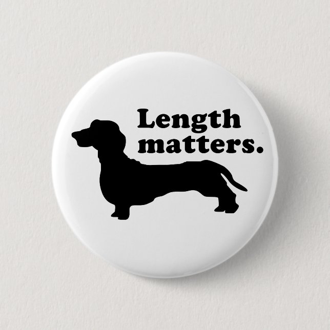 Chapa Redonda De 5 Cm "Materias de la longitud." (Dachshund) (Anverso)