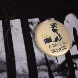 Chapa Redonda De 5 Cm Maternidad preñada de parto de bruja Baby Shower B
