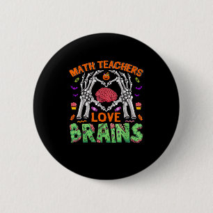 Chapa Redonda De 5 Cm Math Brain Heart Skeleton Hand Zombie Halloween