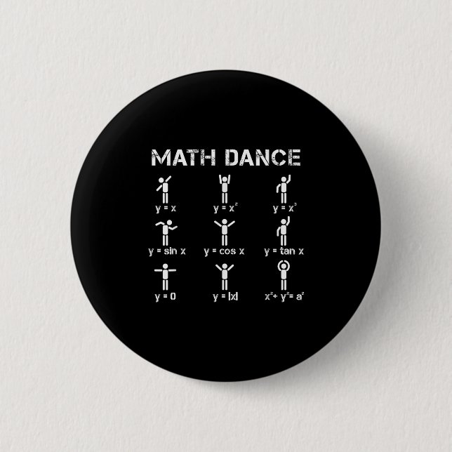 Chapa Redonda De 5 Cm Math Dance Funciones algebraicas Graciosa Camisa d (Anverso)