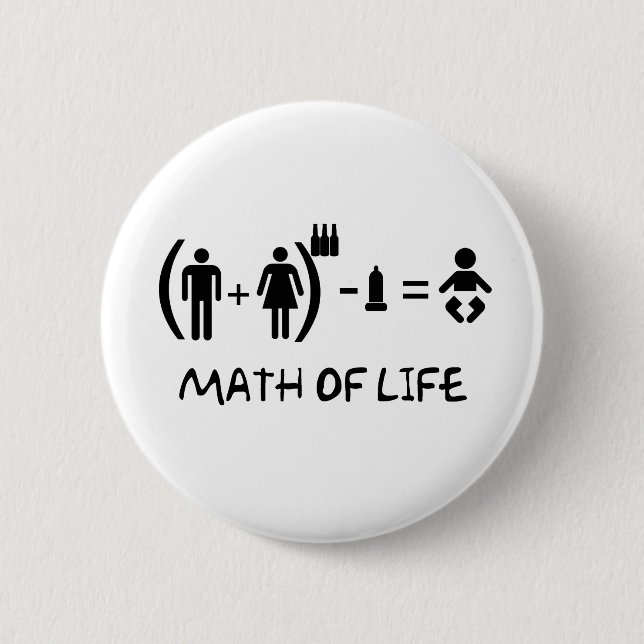 CHAPA REDONDA DE 5 CM MATH OF LIFE (Anverso)