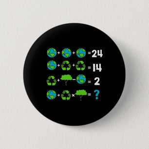 Chapa Redonda De 5 Cm Math Teacher Humor Día De La Tierra Orden De Opera