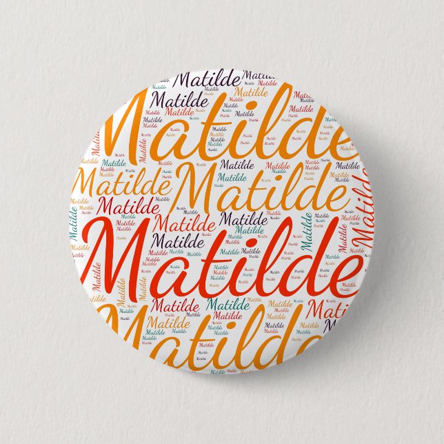Chapa Redonda De 5 Cm Matilde (Anverso)