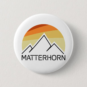 Chapa Redonda De 5 Cm Matterhorn Suiza Italia Retro