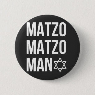 Chapa Redonda De 5 Cm Matzo Matzo Man Hanukkah judío