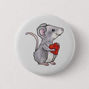 Chapa Redonda De 5 Cm Maus mit Herz