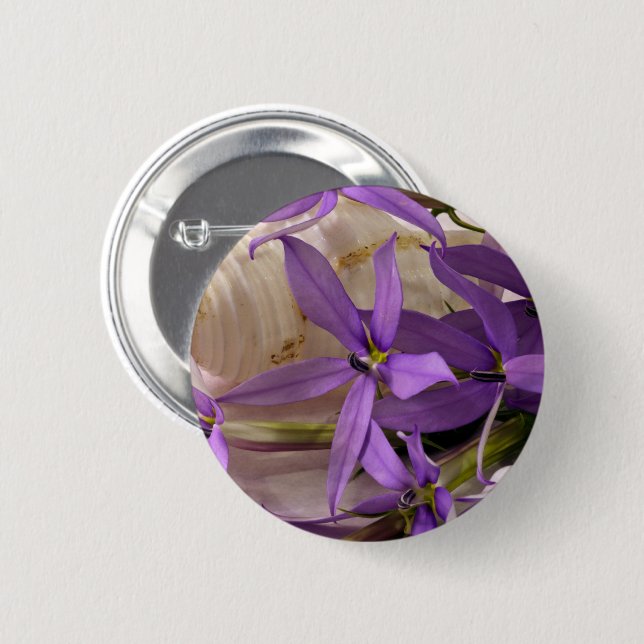 Chapa Redonda De 5 Cm Mauve Starshine Laurentia (Anverso y reverso)