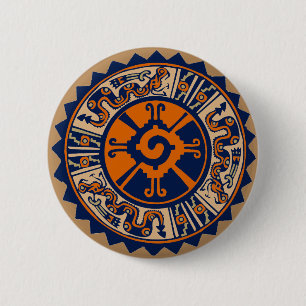 Chapa Redonda De 5 Cm Mayan Hunab Ku