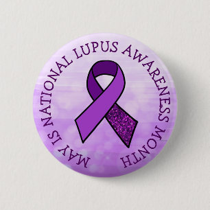 Chapa Redonda De 5 Cm Mayo es el mes de la conciencia del lupus