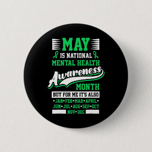 Chapa Redonda De 5 Cm Mayo Es Mes Nacional De Concienciación En Salud Me