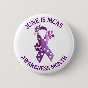 Chapa Redonda De 5 Cm MCAS Mast Cell Activation Syndrome Awareness