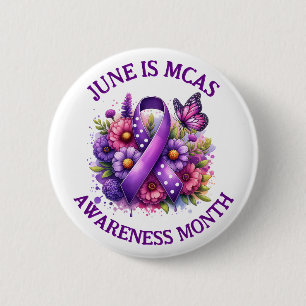 Chapa Redonda De 5 Cm MCAS Mast Cell Activation Syndrome Awareness