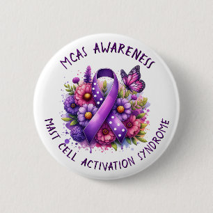 Chapa Redonda De 5 Cm MCAS Mast Cell Activation Syndrome Awareness