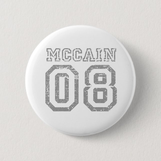 CHAPA REDONDA DE 5 CM MCCAIN 08 T-SHIRT (Anverso)