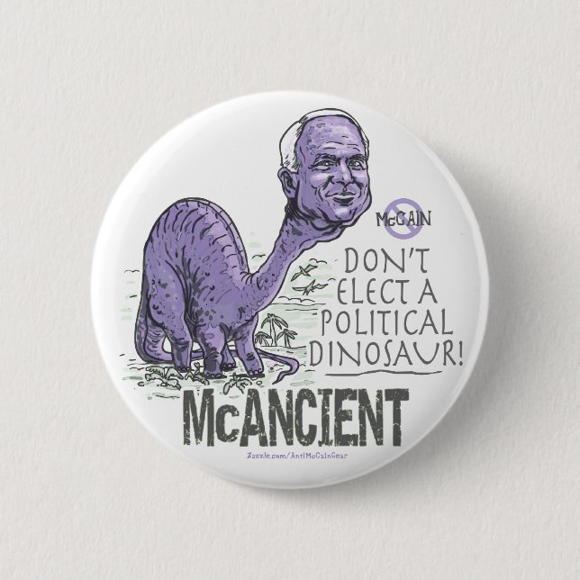 Chapa Redonda De 5 Cm McCain anti McAncient (Anverso)
