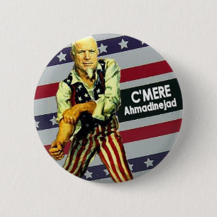 Chapa Redonda De 5 Cm McCain/botón de Ahmadinejad