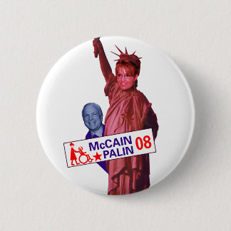 Chapa Redonda De 5 Cm McCain chistoso Palin 2008