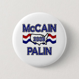 Chapa Redonda De 5 Cm McCain Palin 2008