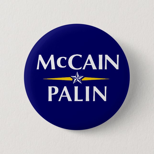 CHAPA REDONDA DE 5 CM MCCAIN PALIN 2008 (Anverso)
