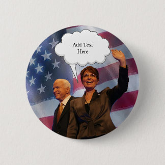 Chapa Redonda De 5 Cm MCCain Palin habla