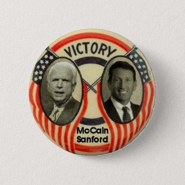 Chapa Redonda De 5 Cm McCain y Sanford (Anverso)