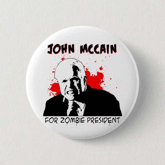 Chapa Redonda De 5 Cm mccainzombie (Anverso)