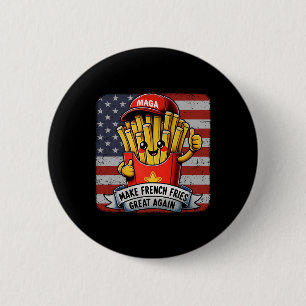 Chapa Redonda De 5 Cm Mcdon Divertido Donald Trump Patatas Fritas Cocina