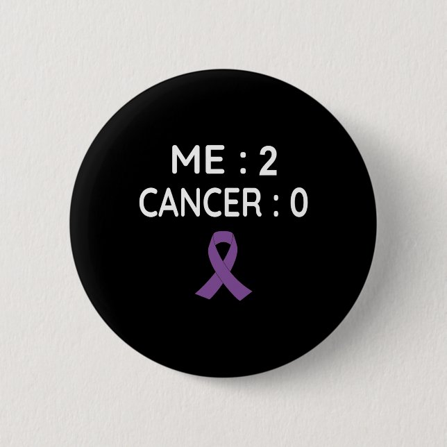 Chapa Redonda De 5 Cm Me 2 Cancer 0 Conciencia Pancreática sobre el Cánc (Anverso)