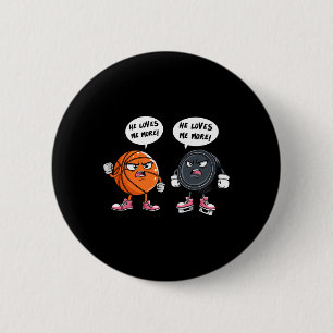 Chapa Redonda De 5 Cm Me Ama Más Jugador De Hockey Sketll Para Hombres 