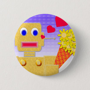 Chapa Redonda De 5 Cm Me amo, soy un bot