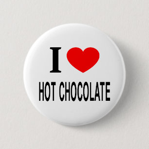 Chapa Redonda De 5 Cm Me ❤️ CHOCOLATE CALIENTE Amo el chocolate caliente