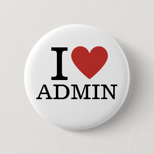 Chapa Redonda De 5 Cm Me encanta Admin (para Empleados) Pins PERSONALIZA