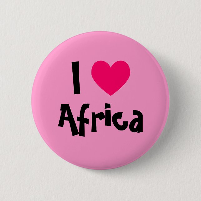 Chapa Redonda De 5 Cm Me encanta África (Anverso)