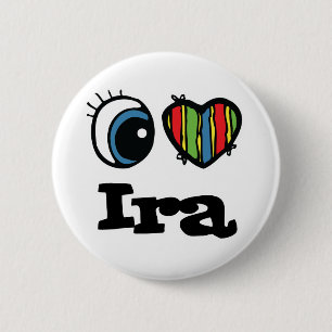 Chapa Redonda De 5 Cm Me encanta (amo) a Ira
