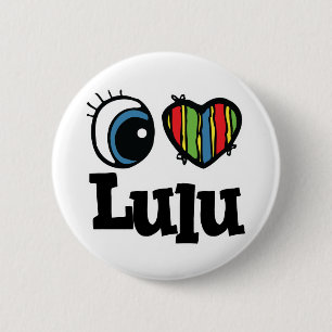 Chapa Redonda De 5 Cm Me encanta (amo) Lulu