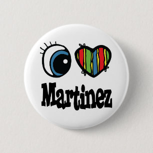 Chapa Redonda De 5 Cm Me encanta (amo) Martinez