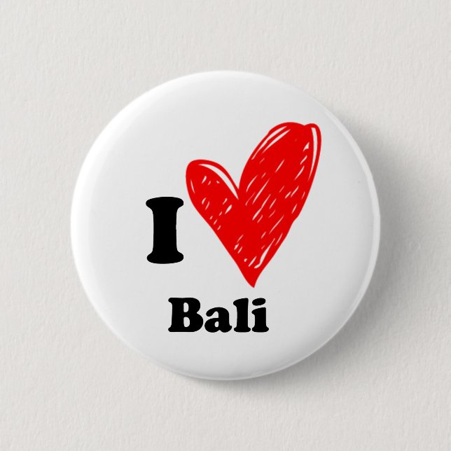 Chapa Redonda De 5 Cm Me encanta Bali (Anverso)