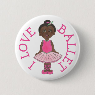 Chapa Redonda De 5 Cm ME ENCANTA BALLET Pink Tutu Chica Ballerina Dance