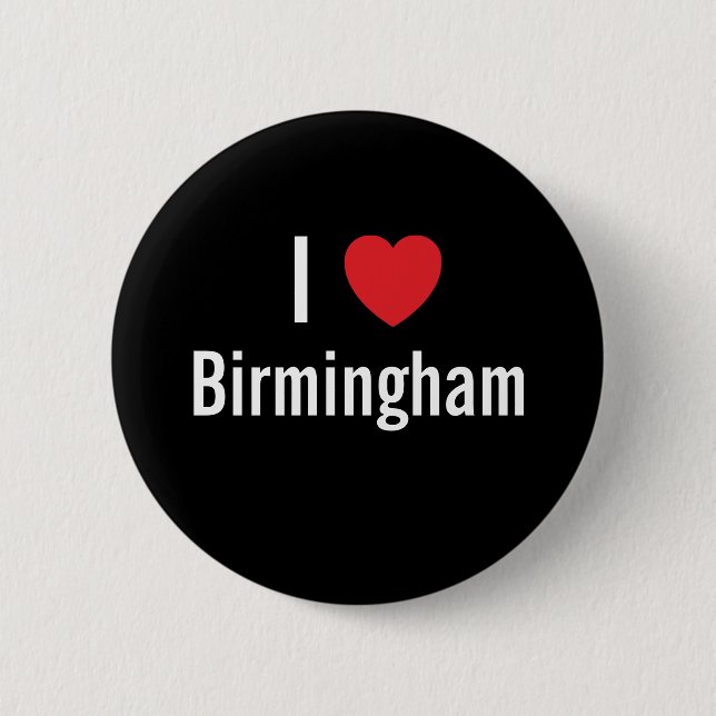 Chapa Redonda De 5 Cm Me encanta Birmingham (Anverso)
