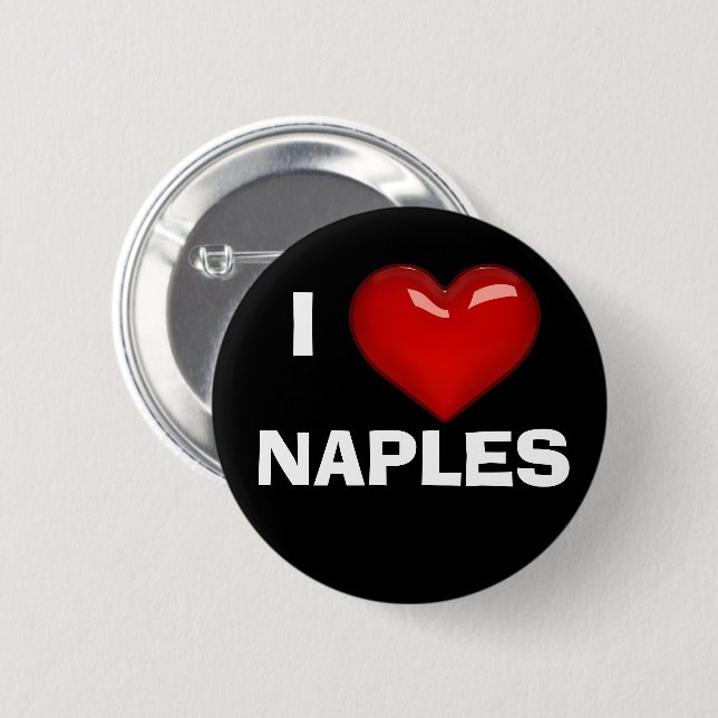 Chapa Redonda De 5 Cm ME ENCANTA (CORAZÓN) NÁPOLES editables (Anverso y reverso)