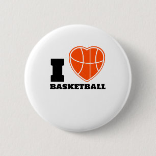 Chapa Redonda De 5 Cm Me encanta el baloncesto