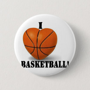 Chapa Redonda De 5 Cm Me encanta el baloncesto