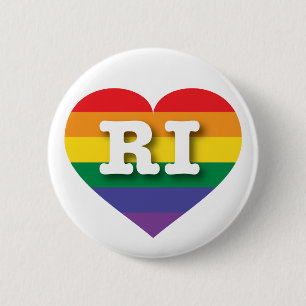 Chapa Redonda De 5 Cm Me encanta el corazón arcoiris del orgullo gay de 