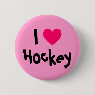 Chapa Redonda De 5 Cm Me encanta el hockey