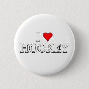Chapa Redonda De 5 Cm Me encanta el hockey